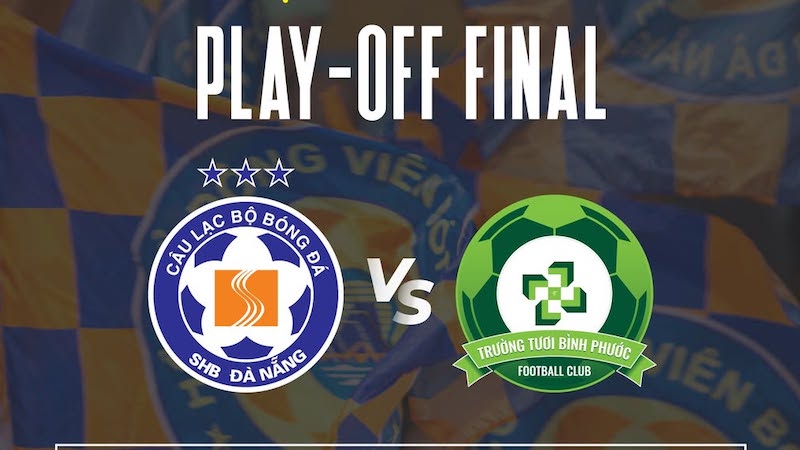 Da Nang and Binh Phuoc clubs meet in the V.League play-off match. Photo: DNFC