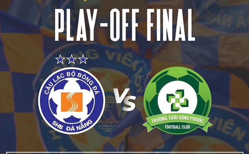 Da Nang and Binh Phuoc clubs meet in the V.League play-off match. Photo: DNFC