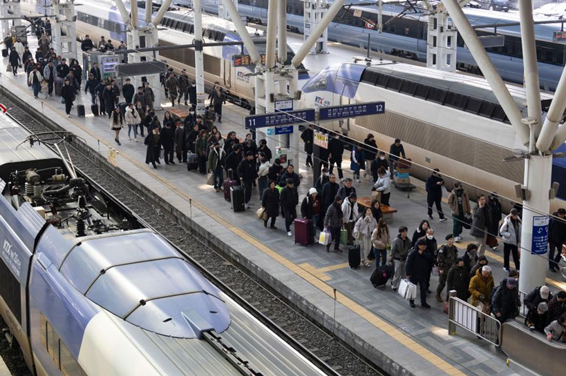 Una estacion de tren en Seul (Corea del Sur). Foto: Xinhua