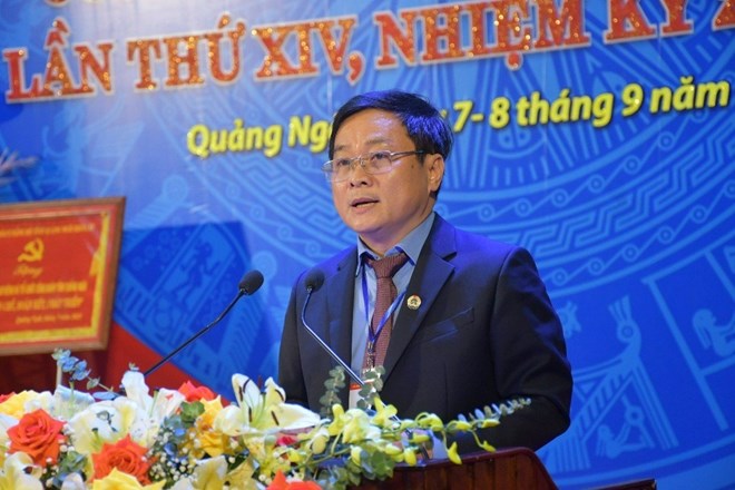 Ong Nguyen Phuc Nhan - Tinh uy vien, Giam doc So Xay dung. Anh: Vien Nguyen