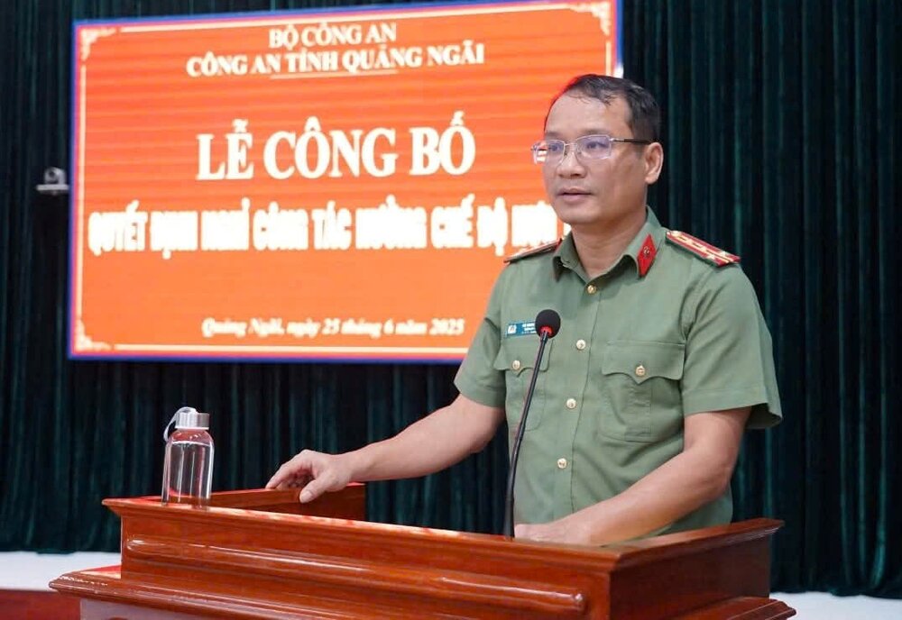 Colonel Ho Song An - Member of the Provincial Party Committee Standing Committee, Director of Quang Ngai Provincial Police. Photo: Quang Ngai Police