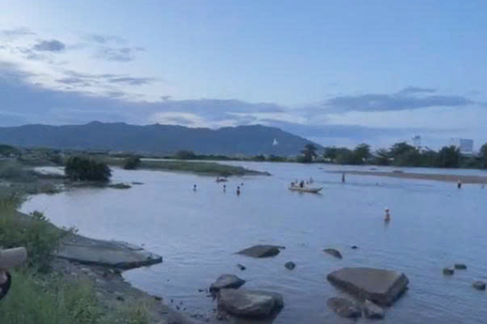 The scene of the drowning incident that killed 3 students in Binh Dinh. Photo: Quy Doan