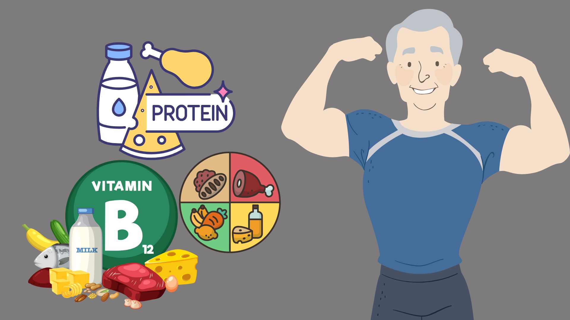 高齢者は筋肉を増やすのに役立ついくつかの栄養素を補給する必要があります。イラスト:Ha May