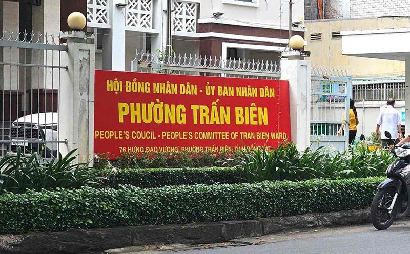 The working headquarters of the People's Council - People's Committee of Tran Bien Ward, Dong Nai Province has been in operation since July 1. Photo: HAC