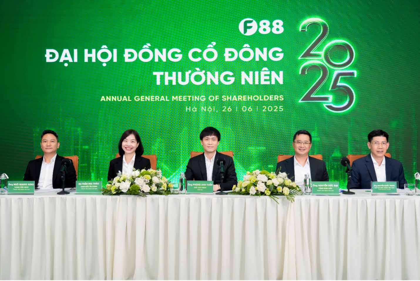 The first general meeting of shareholders as a public company of F88 set many goals, including wanting to bring F88 shares to UPCoM in the third quarter of 2025... Photo: Truc Anh.