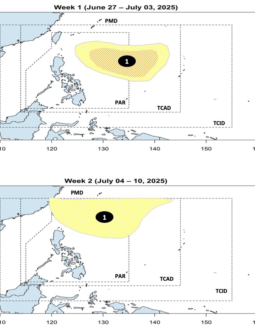 Ap thap gan Bien Dong du bao hinh thanh trong nhung ngay toi. Anh: PAGASA
