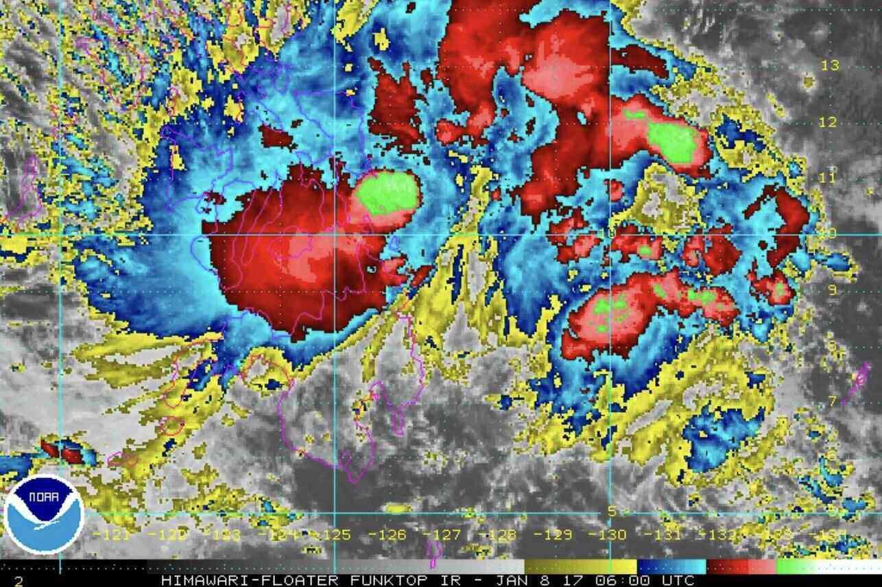 Desde el comienzo de la temporada tormentosa en Filipinas, solo la depresion tropical de Aring entro en la par. Foto: NOAA