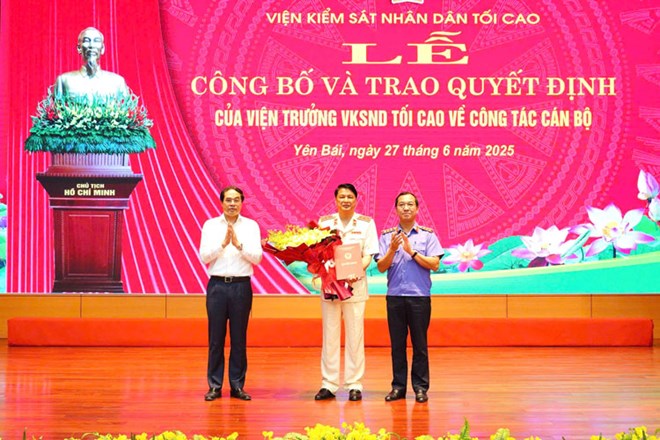 Bổ nhiệm lãnh đạo Viện Kiểm sát tỉnh Lào Cai sau hợp nhất