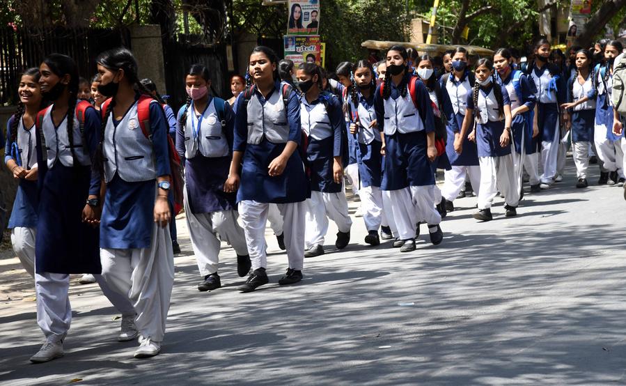 Estudiantes en Nueva Delhi, India. Foto: Xinhua