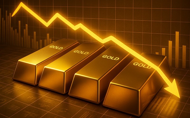 World gold price on the afternoon of June 27 fell sharply. Photo: Phan Anh