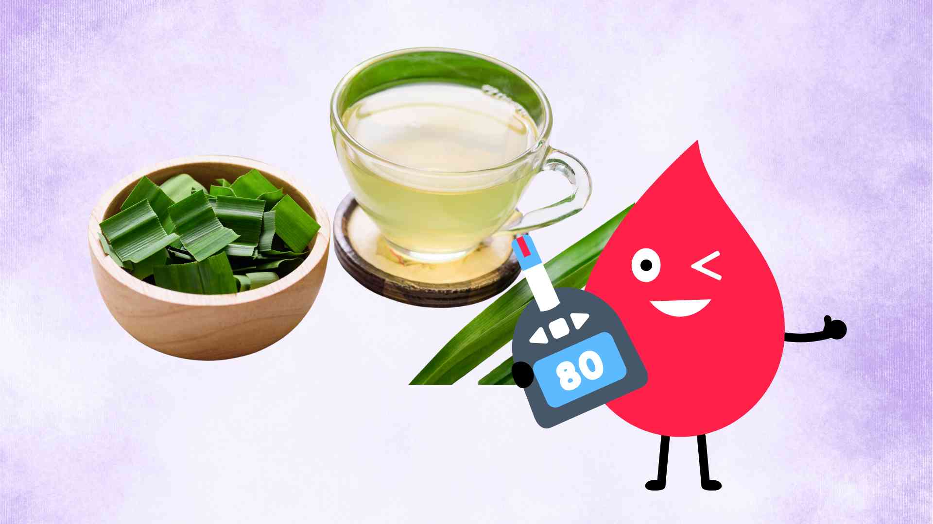 Herbal pandan leaves help lower blood sugar surprisingly effectively. Graphic photo: Hoang Loc