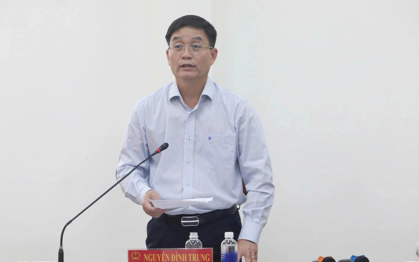 Uy vien Trung uong Dang, Bi thu Tinh uy Dak Lak Nguyen Dinh Trung phat bieu. Anh: Bao Trung