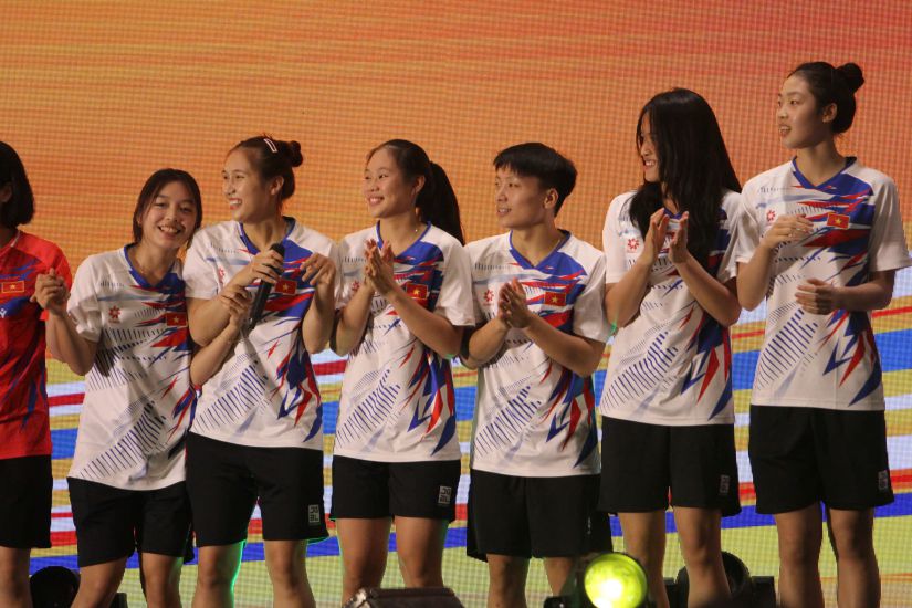 El joven equipo de voleibol femenino vietnamita. Foto: Tri Lam