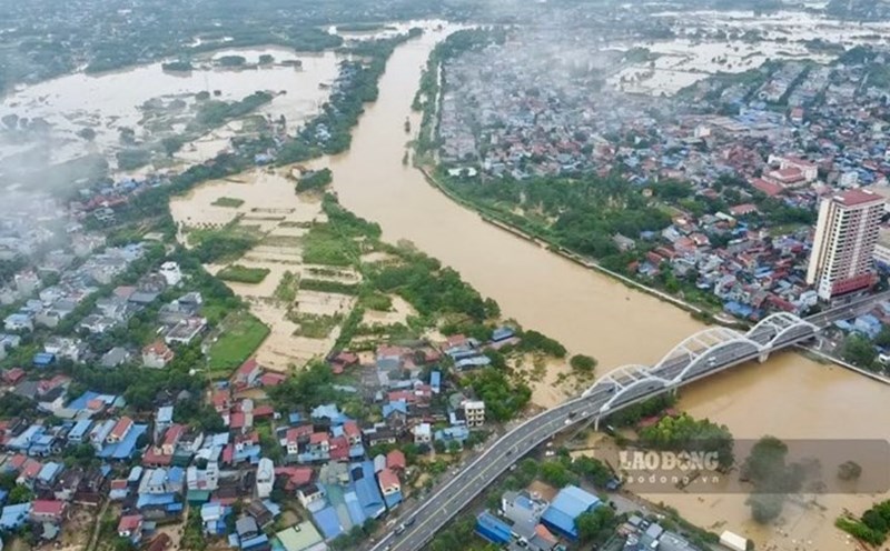 Thai Nguyen warns of the possibility of a new flood. Photo: Nguyen Hoan.