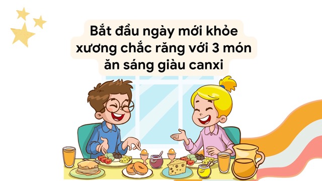 Egg bread, cheese and green vegetables are a suggestion for a calcium-rich breakfast. Graphic photo: Huong Son