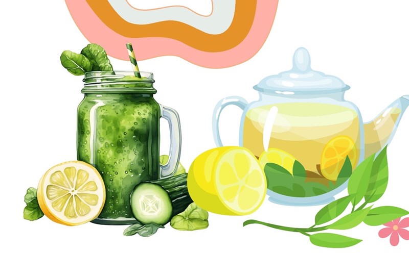 unsweetened warm lemon water helps reduce uric acid levels. Graphic photo: Huong Son