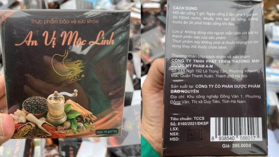 The Food Safety Department warns consumers not to use An Phu Moc Linh health protection product. Photo: An Nguyen