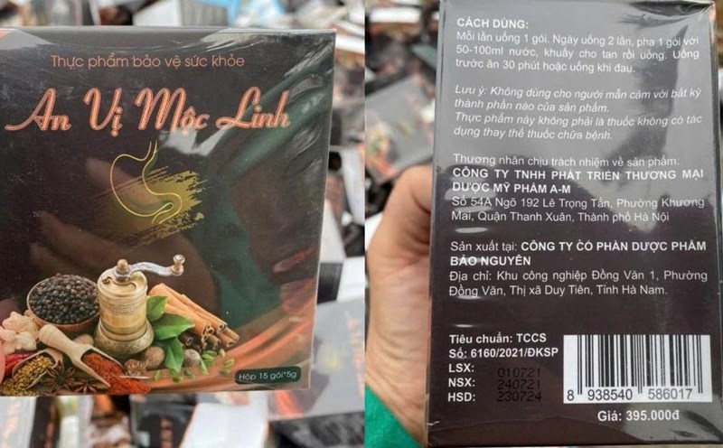 The Food Safety Department warns consumers not to use An Phu Moc Linh health protection product. Photo: An Nguyen