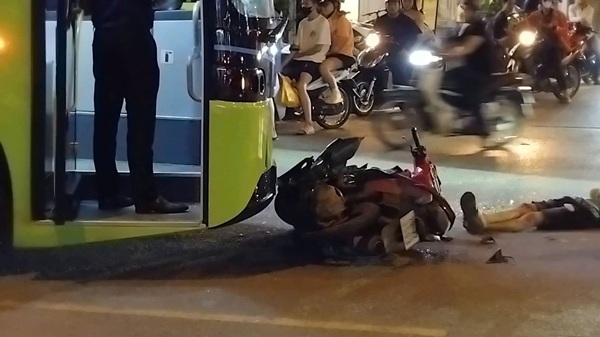 Scene of the serious traffic accident. Photo: Xuan Quang