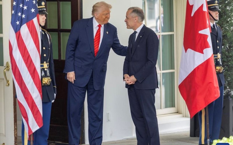 US President Donald Trump and Canadian Prime Minister Mark Carney. Photo: Xinhua
