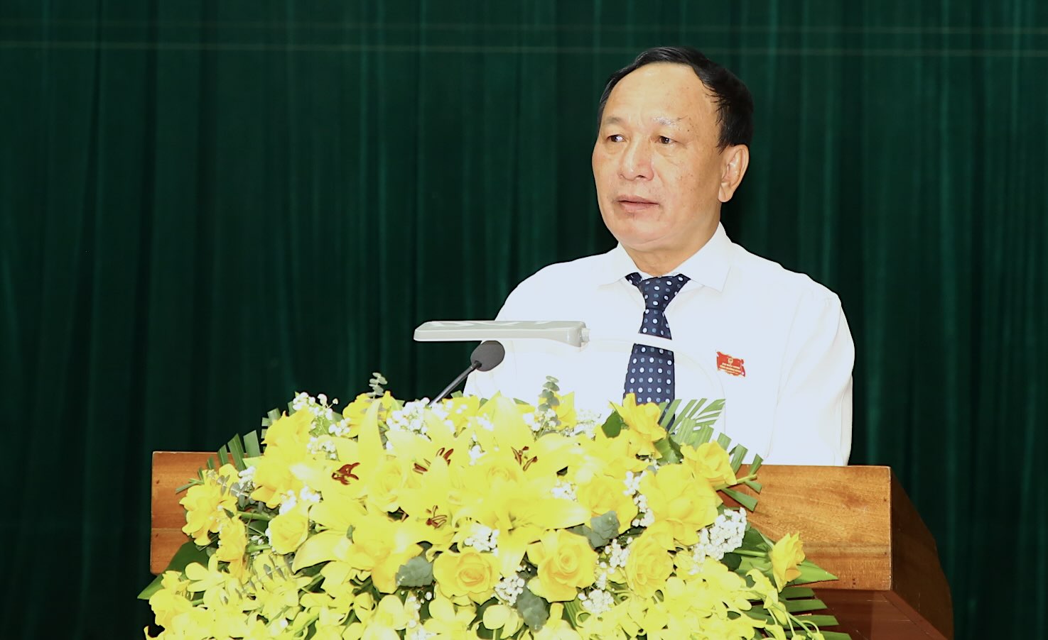 Mr. Tran Hai Chau - Standing Deputy Secretary of the Provincial Party Committee, Chairman of the Provincial People's Council retired this time. Photo: Cong Sang
