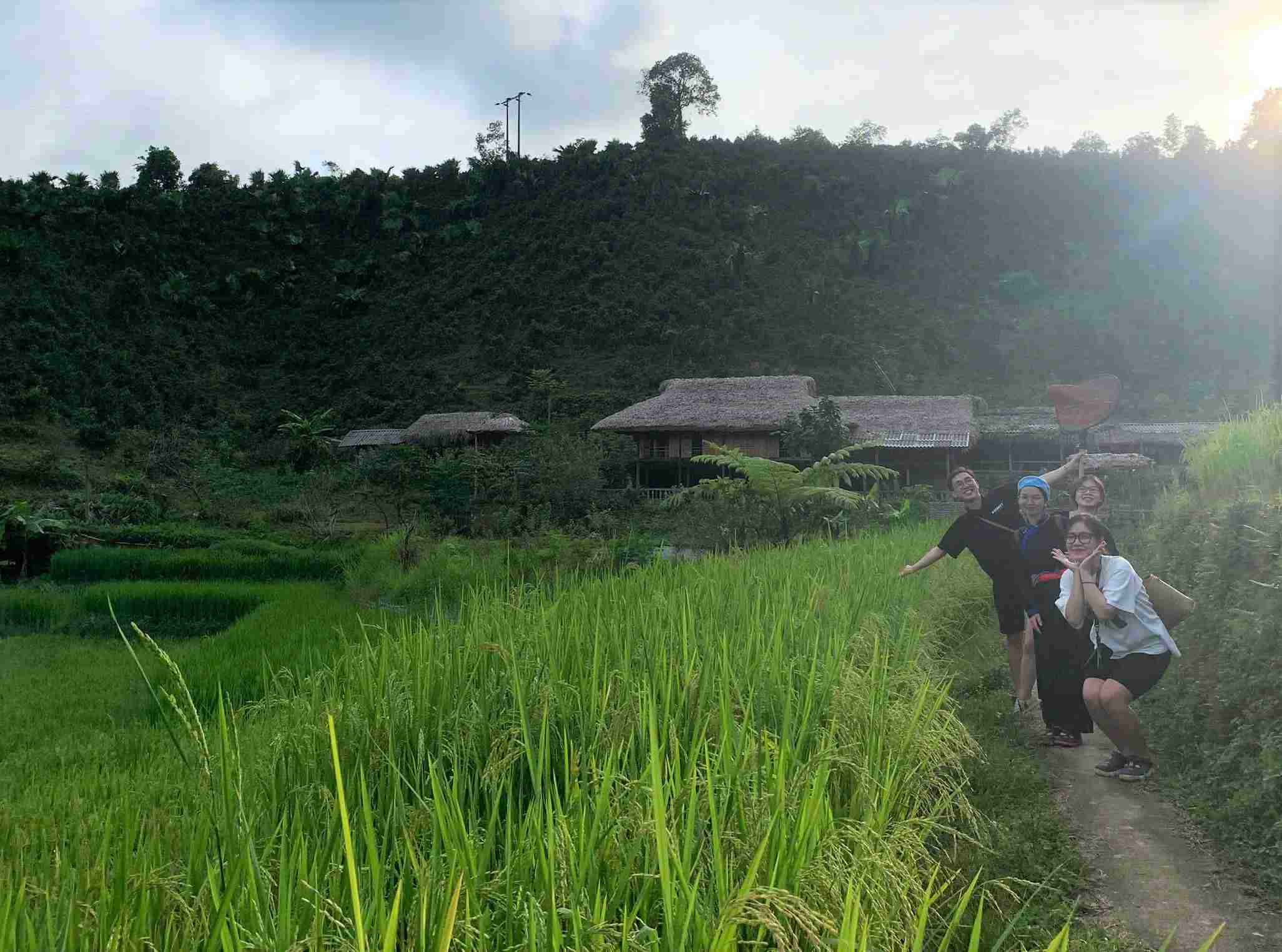 Du khach den Ban Lien vao mua lua xanh. Anh: Do Phuc