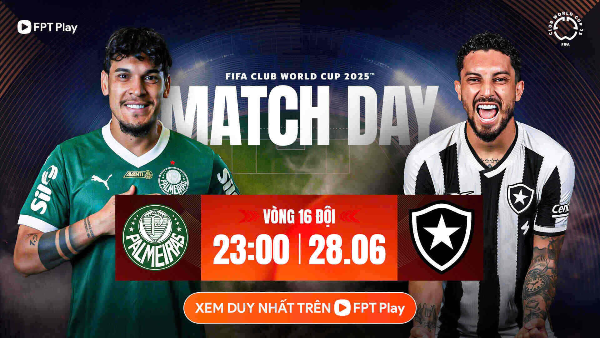 Palmeiras se enfrento a Botafogo en la Copa Mundial de Clubes de la FIFA. Foto: FPT Play