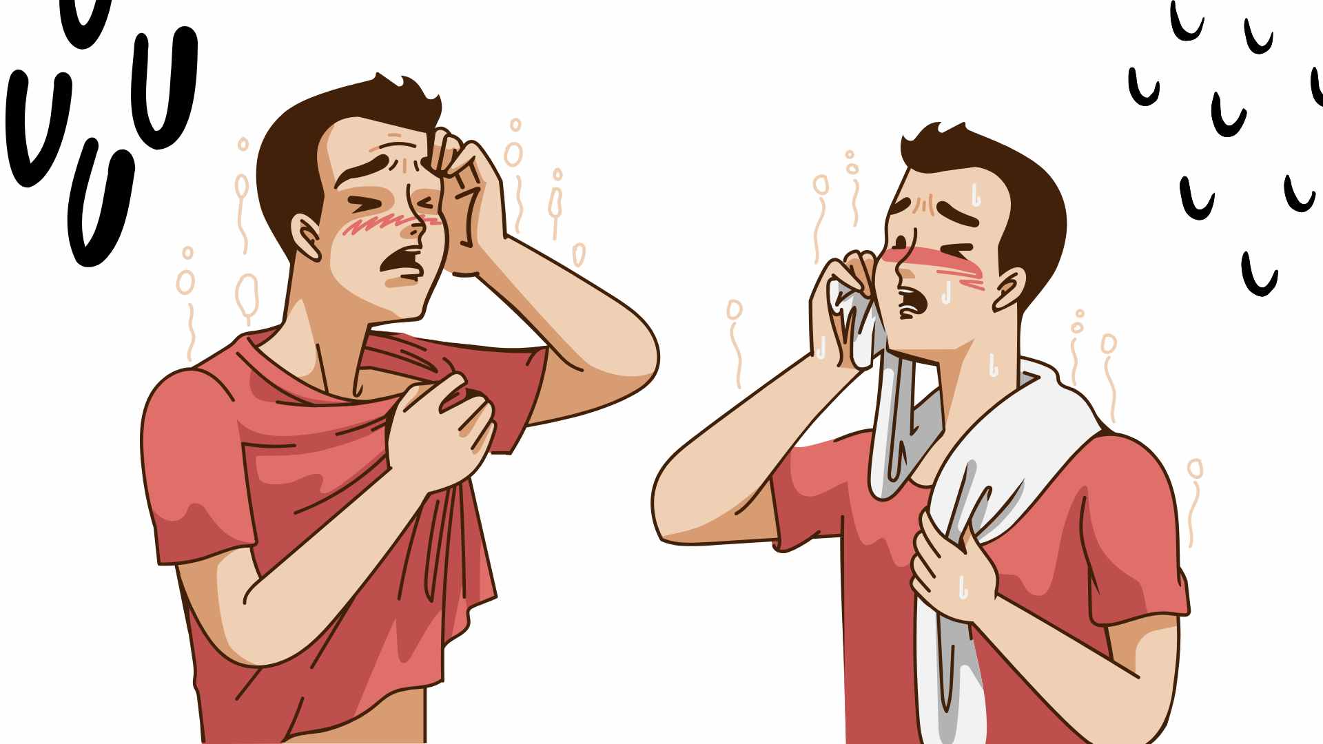 Heavy sweating is associated with a number of diseases. Graphics: Ha May