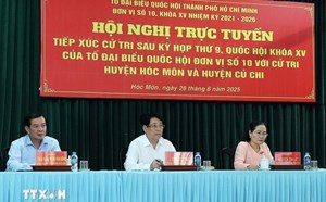 Chủ tịch nước Lương Cường tiếp xúc cử tri huyện Hóc Môn và Củ Chi tại TPHCM