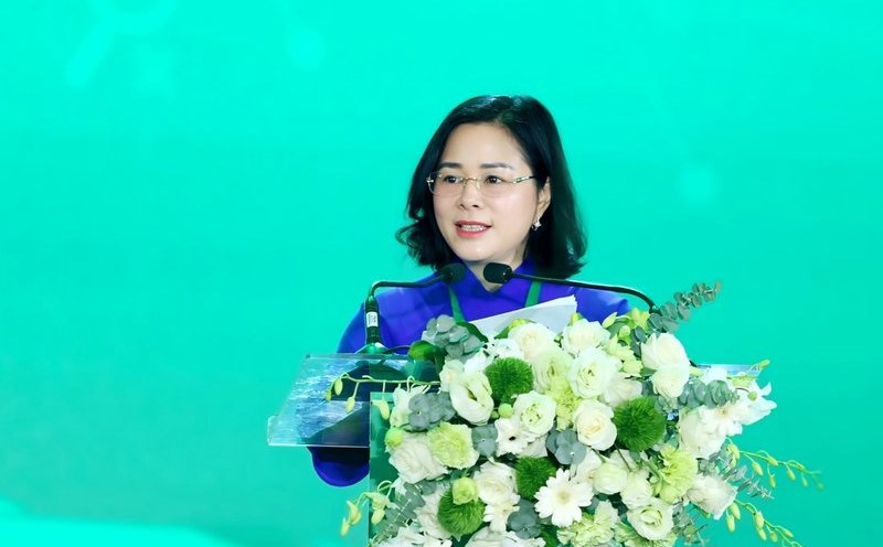 Dr. Dr. Le Thi Hoai Chung - Director of Nghe An Department of Health emphasized the importance of digital transformation and the development of a smart health system. Photo: Dinh Nguyet