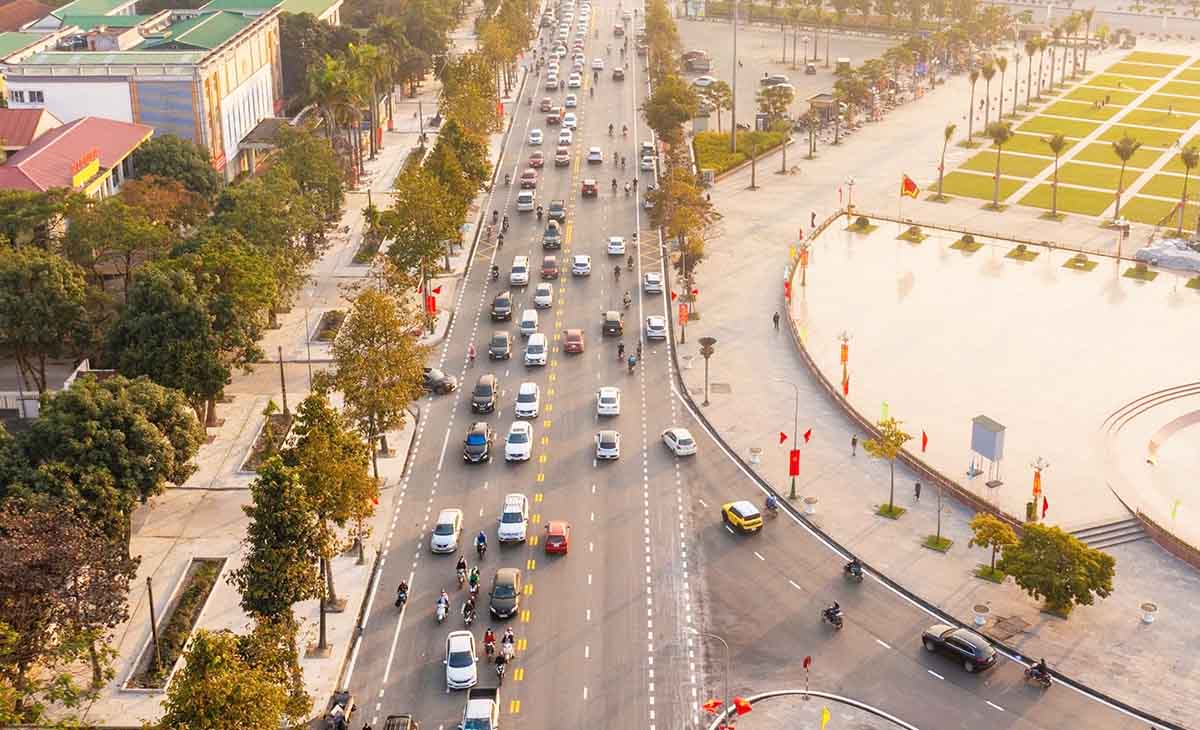 Truong Thi Street, one of the routes banned from the road on the morning of June 29 to organize a race. Photo: Ngoc Anh