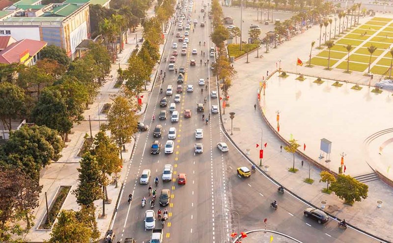 Truong Thi Street, one of the routes banned from the road on the morning of June 29 to organize a race. Photo: Ngoc Anh