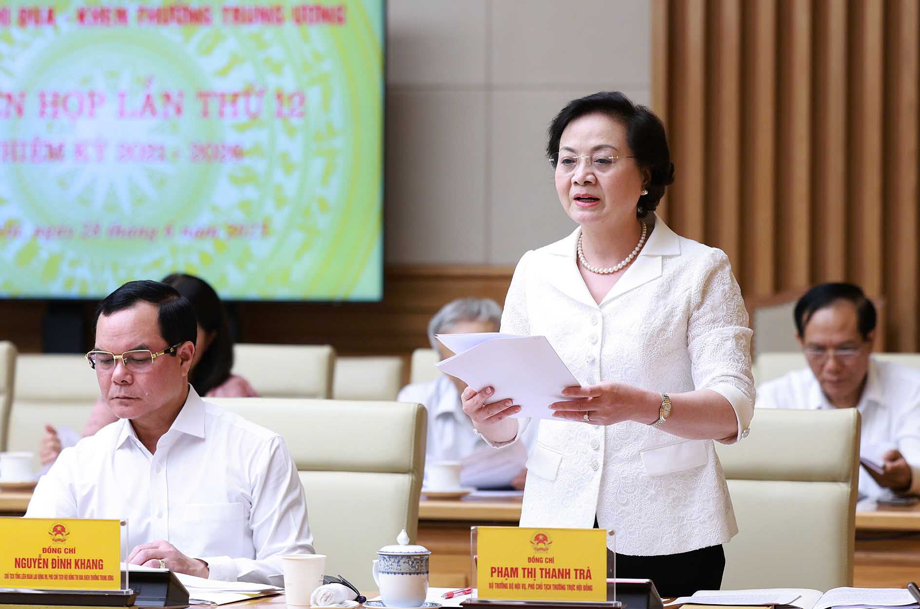Bo truong Bo Noi vu Pham Thi Thanh Tra. Anh: VGP/Nhat Bac.