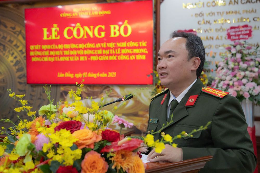 El coronel Truong Minh Duong fue nombrado director de la nueva policia provincial de Lam Dong. Foto: Lam Hong