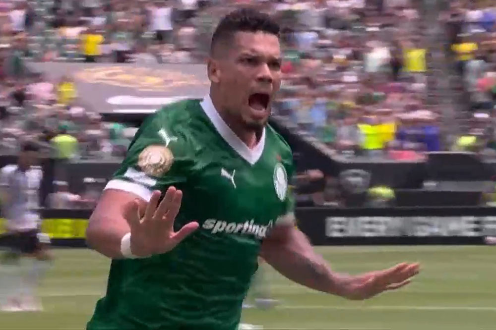 Paulinho anoto el unico gol para Palmeiras en la ronda 1/8 de la Copa Mundial de Clubes de la FIFA 2025. Foto: Corte de videos