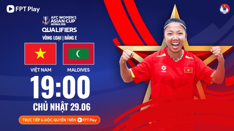 The Vietnam women's team will meet Maldives in the 2026 Asian qualifiers. Photo: FPT Play