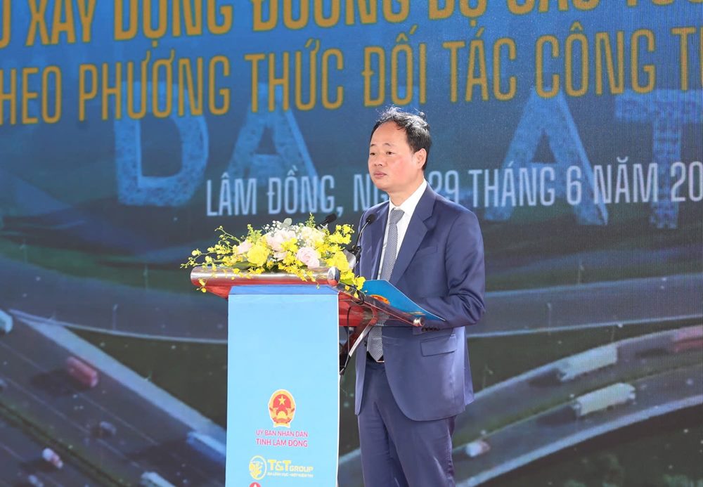 Ong Tran Hong Thai, Chu tich UBND tinh Lam Dong phat bieu tai buoi le. Anh: Lam Hong