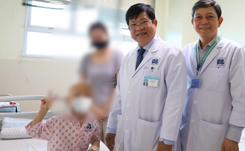 The child with rare cancer was successfully treated with radiation therapy. Photo: Provided by the hospital