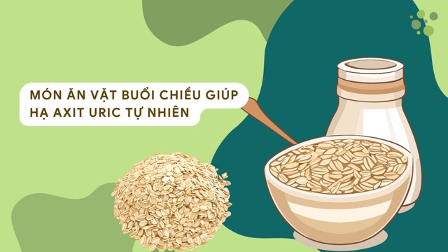 Oatmeal-free yogurt is a snack that helps lower uric acid naturally. Graphic photo: Huong Son