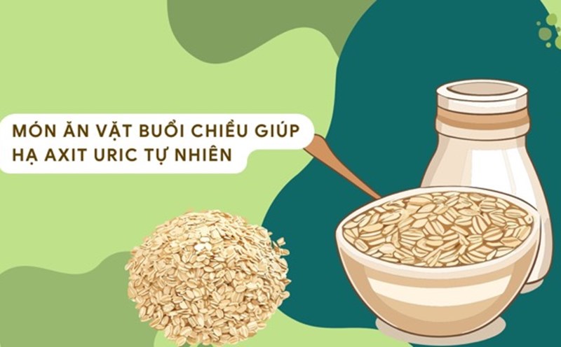 Oatmeal-free yogurt is a snack that helps lower uric acid naturally. Graphic photo: Huong Son