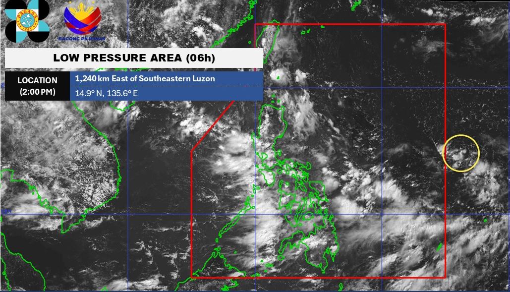 Ap thap tien sat vao Khu vuc trach nhiem cua Philippines. Anh: PAGASA