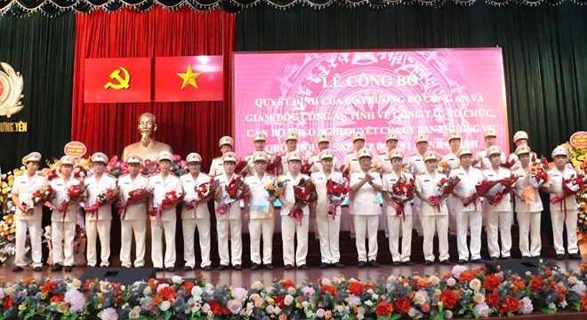 Ra mắt 104 đơn vị phường, xã sau sáp nhập của Công an tỉnh Hưng Yên
