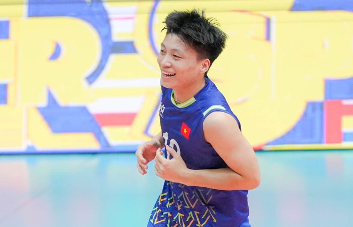 Main striker Dang Thi Hong of the U21 Vietnam team. Photo: Vietnam Volleyball