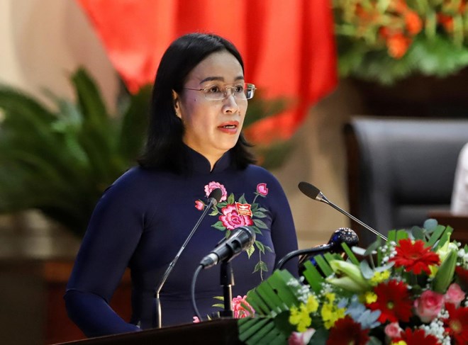Ba Nguyen Thi Anh Thi la nu lanh dao duy nhat trong UBND TP Da Nang moi. Anh: An Thuong