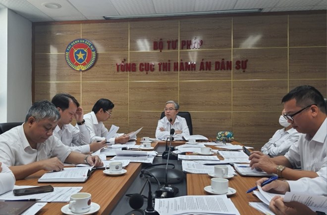 Conference on the work of reorganizing the Civil Judgment Enforcement System. Photo: General Department of Civil Judgment Enforcement