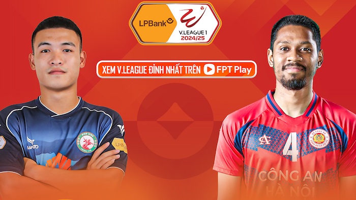 El Hanoi Police Club es un invitado contra Binh Dinh en el partido para la vigesima ronda de V.League. Foto: FPT Play