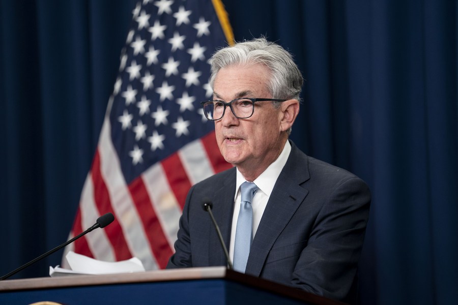 Chu tich Cuc Du tru Lien bang My (Fed) Jerome Powell. Anh: Xinhua