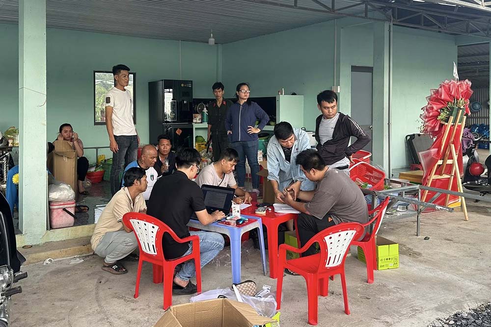 230 người liên quan vụ đánh bạc núp bóng hình thức câu cá ở Tây Ninh. Ảnh: Công an Tây Ninh