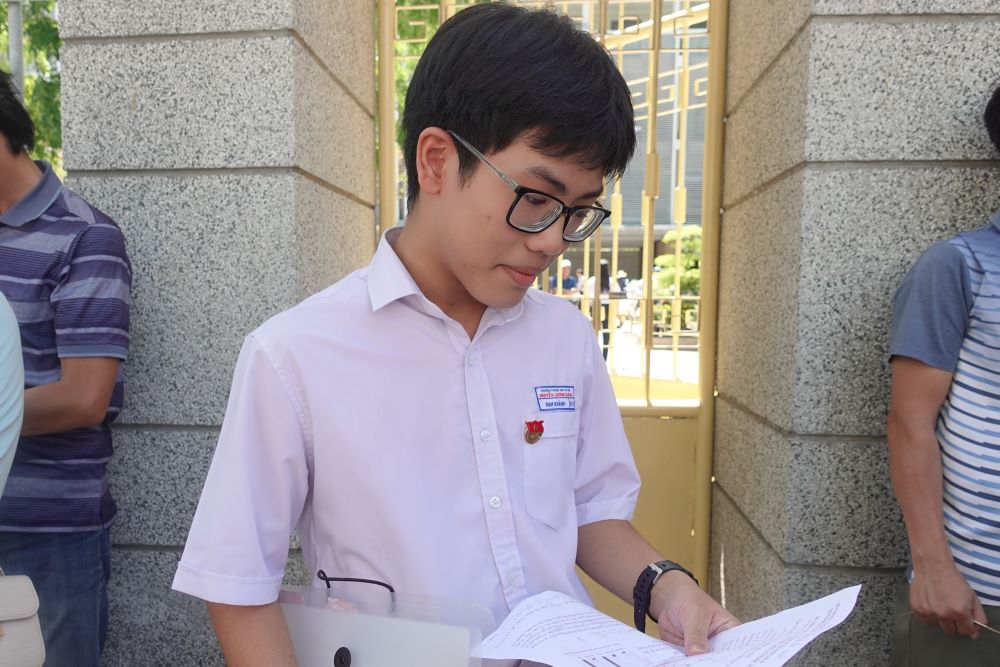 Candidates were surprised when the Da Nang Math exam did not include the Vi-et exam, candidates expected to get a high score. Photo: Tran Thi