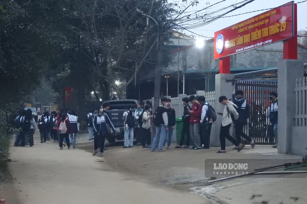 A facility organizing extra teaching and learning in Yen Lap district, Phu Tho province. Photo: To Cong.